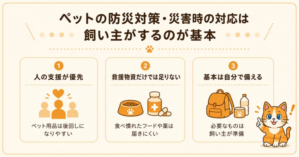 防災時に飼い主がすべきこと